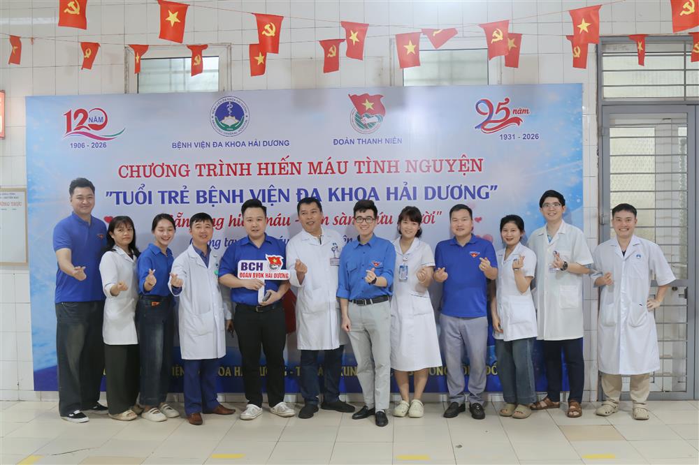 Giọt hồng tuổi trẻ - Đoàn thanh niên Bệnh Viện Đa Khoa Hải Dương tổ chức hiến máu nhân đạo